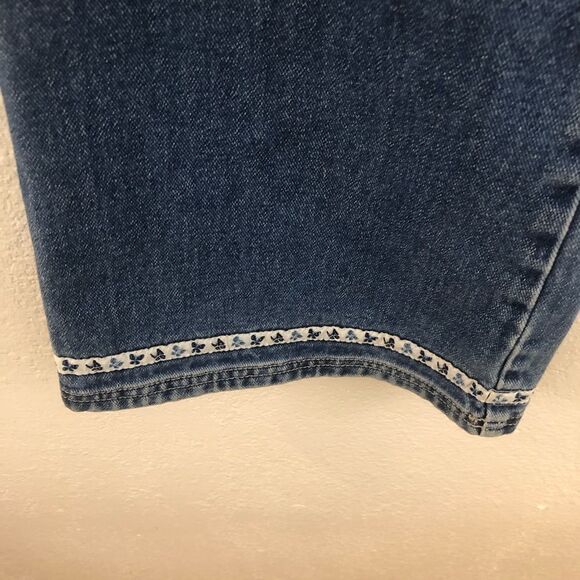 Arizona & Co. wide leg Butterfly embroidered high waisted jeans size 10 - Picture 5 of 6